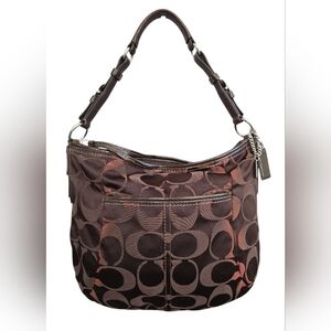 Coach Y2K Signature Large Hobo Bag no. 12676 in brown & orange EUC